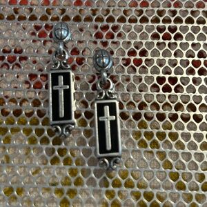 Brighton Drop Cross Earrings